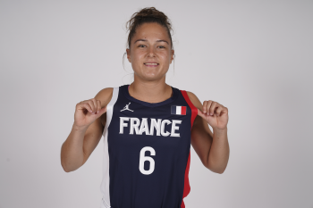 Caroline Heriaud avec les Bleues