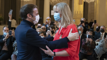 Yannick Souvré honorée à l'Élysée